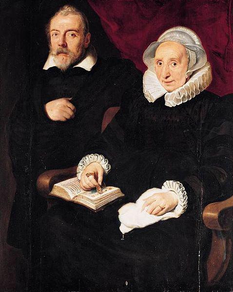 Cornelis de Vos Portrait of Elisabeth Mertens and Her Late Husband oil painting picture